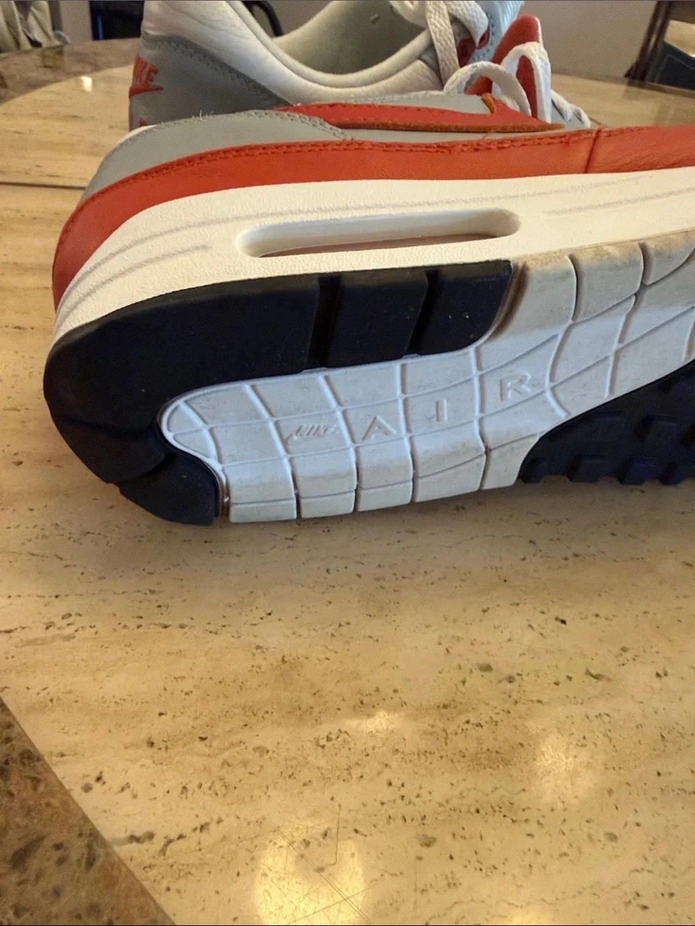 Nike Air Max Men's Athletic martian sunrise,White, Gray, Red